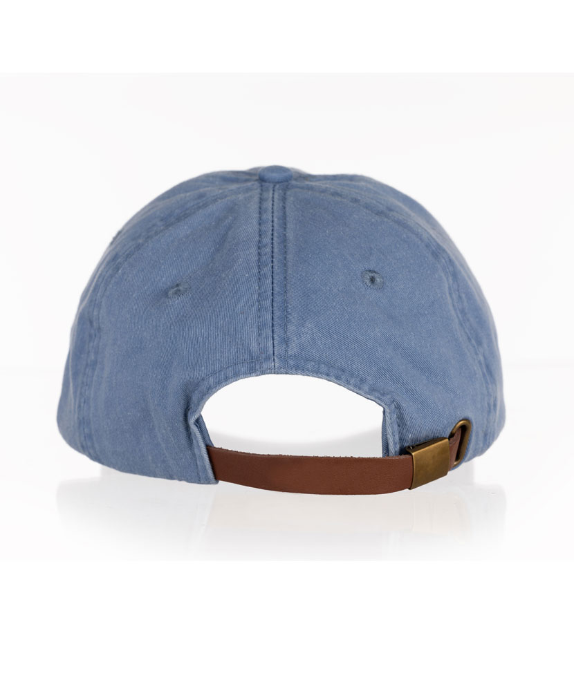 Denim Unstructured Cap with Leather Adjustable Strap